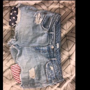 Old Navy american flag boyfriend shorts.